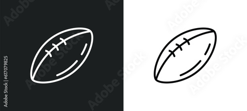 football balloon line icon in white and black colors. football balloon flat vector icon from football balloon collection for web, mobile apps and ui.