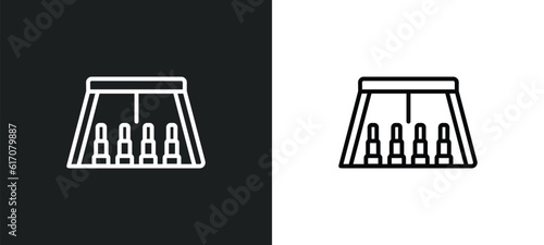 abu simbel line icon in white and black colors. abu simbel flat vector icon from abu simbel collection for web, mobile apps and ui.