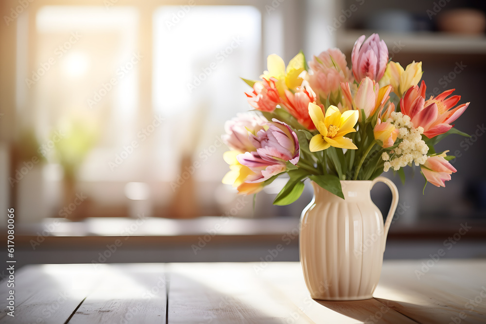 Vibrant Mother's Day Floral Arrangement - Generative AI Vibrant Mother's Day Floral Arrangement - Generative AI