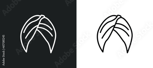 turban line icon in white and black colors. turban flat vector icon from turban collection for web  mobile apps and ui.