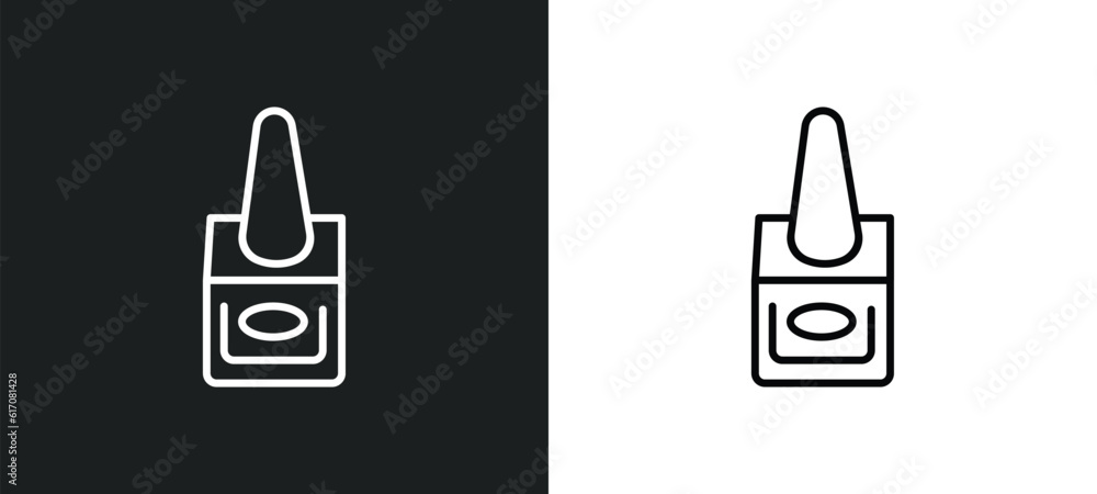 varnish line icon in white and black colors. varnish flat vector icon from varnish collection for web, mobile apps and ui. varnish line icon in white and black colors. varnish flat vector icon from varnish collection for web, mobile apps and ui.