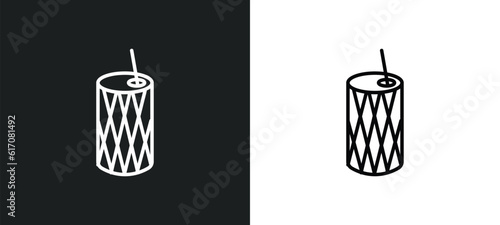 toothpick line icon in white and black colors. toothpick flat vector icon from toothpick collection for web, mobile apps and ui.