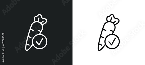 good diet line icon in white and black colors. good diet flat vector icon from good diet collection for web, mobile apps and ui.