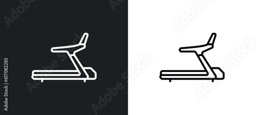 training apparatus line icon in white and black colors. training apparatus flat vector icon from training apparatus collection for web, mobile apps and ui.