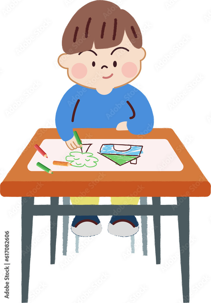 Cute kid paint drawings on canvas. Funny cartoon character for deculation. Cute kid paint drawings on canvas. Funny cartoon character for deculation.