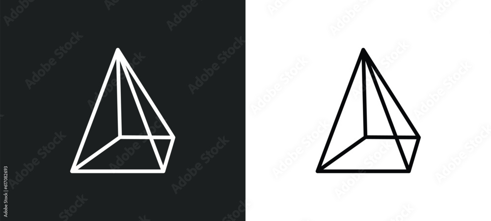 prism line icon in white and black colors. prism flat vector icon from prism collection for web, mobile apps and ui. prism line icon in white and black colors. prism flat vector icon from prism collection for web, mobile apps and ui.