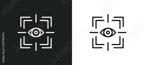trackability line icon in white and black colors. trackability flat vector icon from trackability collection for web, mobile apps and ui.