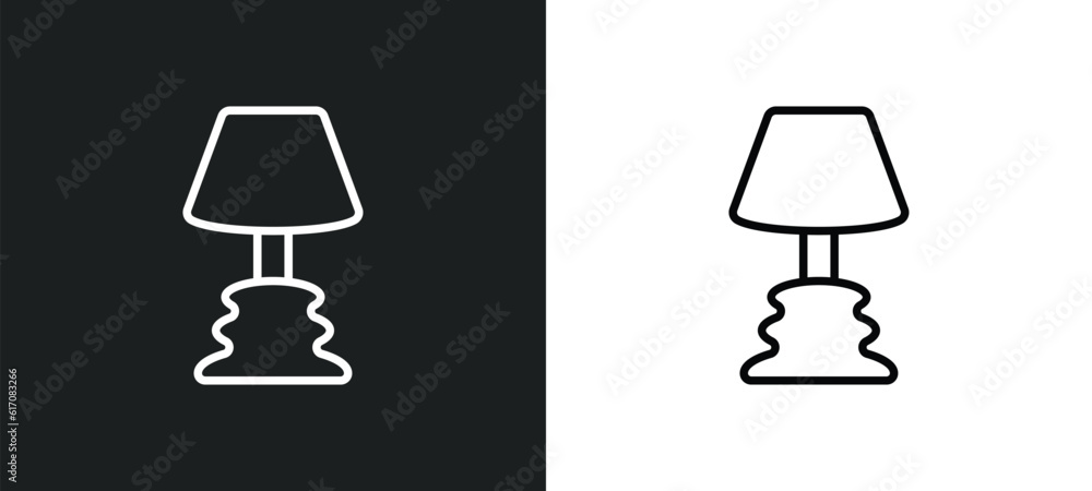 lamps line icon in white and black colors. lamps flat vector icon from lamps collection for web, mobile apps and ui. lamps line icon in white and black colors. lamps flat vector icon from lamps collection for web, mobile apps and ui.