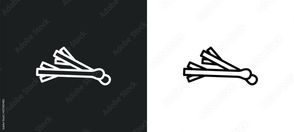 spring onion line icon in white and black colors. spring onion flat vector icon from spring onion collection for web, mobile apps and ui. spring onion line icon in white and black colors. spring onion flat vector icon from spring onion collection for web, mobile apps and ui.