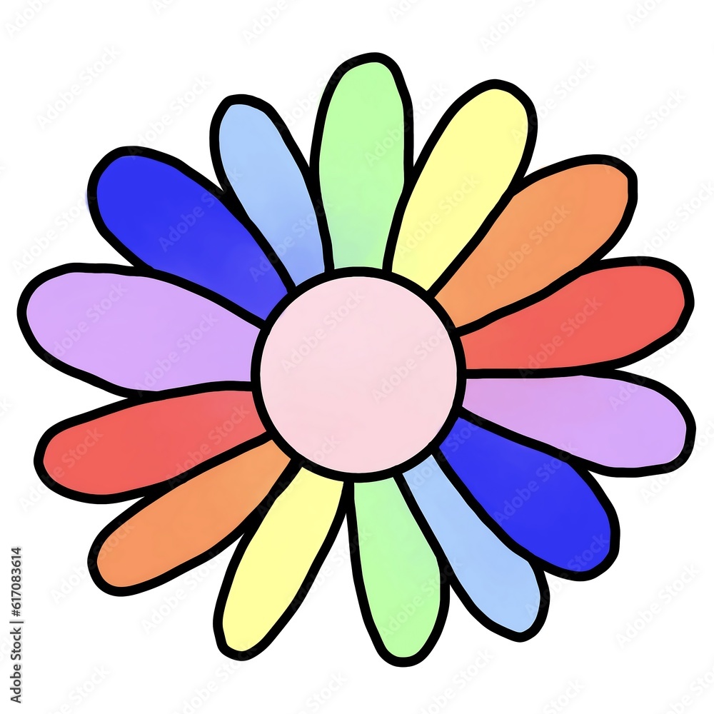 Flower rainbows illustration cute Flower rainbows illustration cute