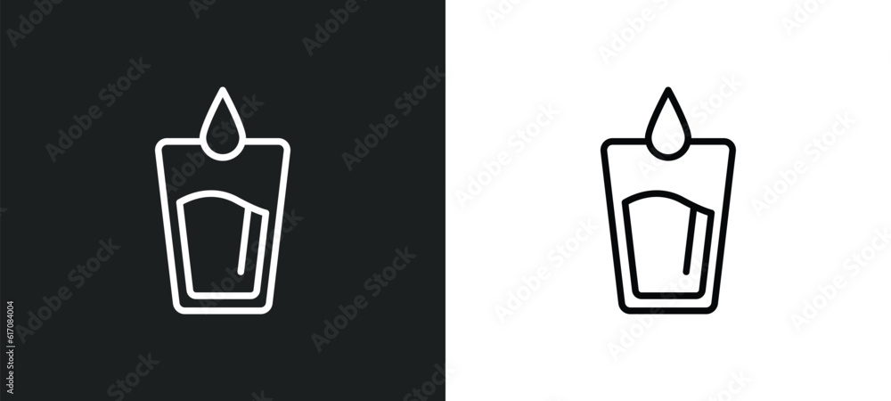 water glass line icon in white and black colors. water glass flat vector icon from water glass collection for web, mobile apps and ui. water glass line icon in white and black colors. water glass flat vector icon from water glass collection for web, mobile apps and ui.