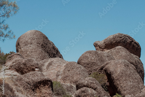 rocks in the snow