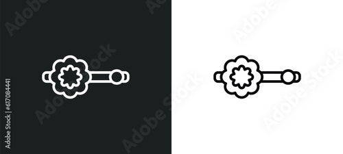 stud line icon in white and black colors. stud flat vector icon from stud collection for web, mobile apps and ui.
