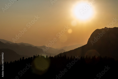 sunrise in the mountains