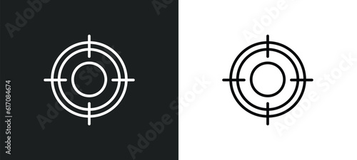 line icon in white and black colors. flat vector icon from collection for web, mobile apps and