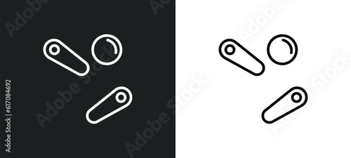 line icon in white and black colors. flat vector icon from collection for web, mobile apps and