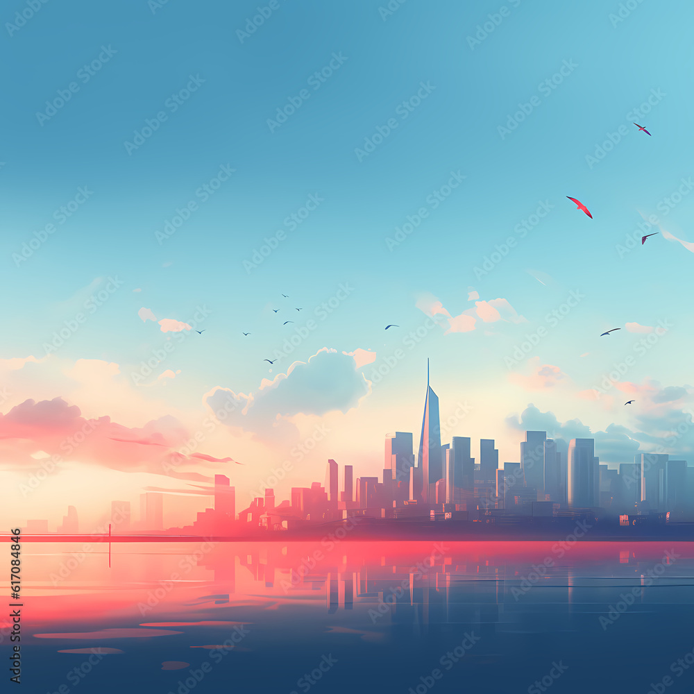 city view background