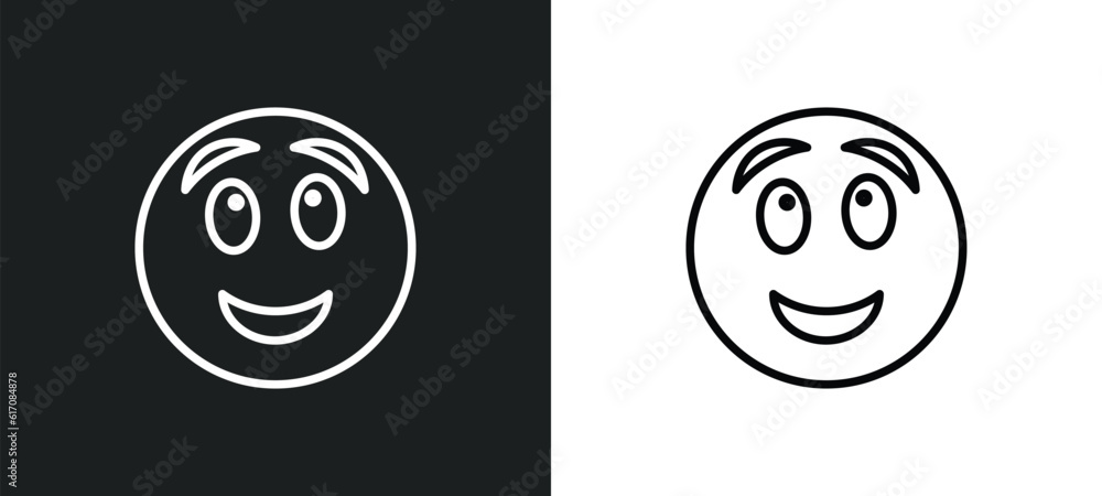 imagine emoji line icon in white and black colors. imagine emoji flat vector icon from imagine emoji collection for web, mobile apps and ui. imagine emoji line icon in white and black colors. imagine emoji flat vector icon from imagine emoji collection for web, mobile apps and ui.