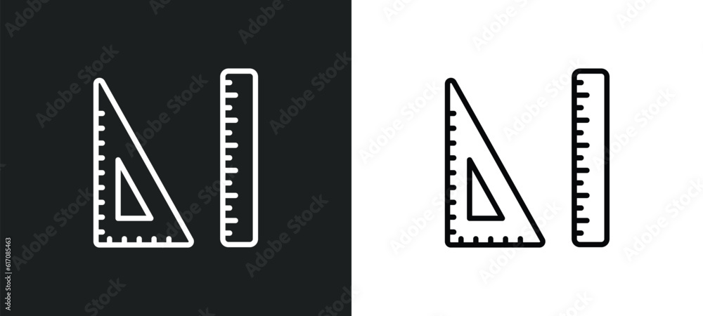 square line icon in white and black colors. square flat vector icon from square collection for web, mobile apps and ui.