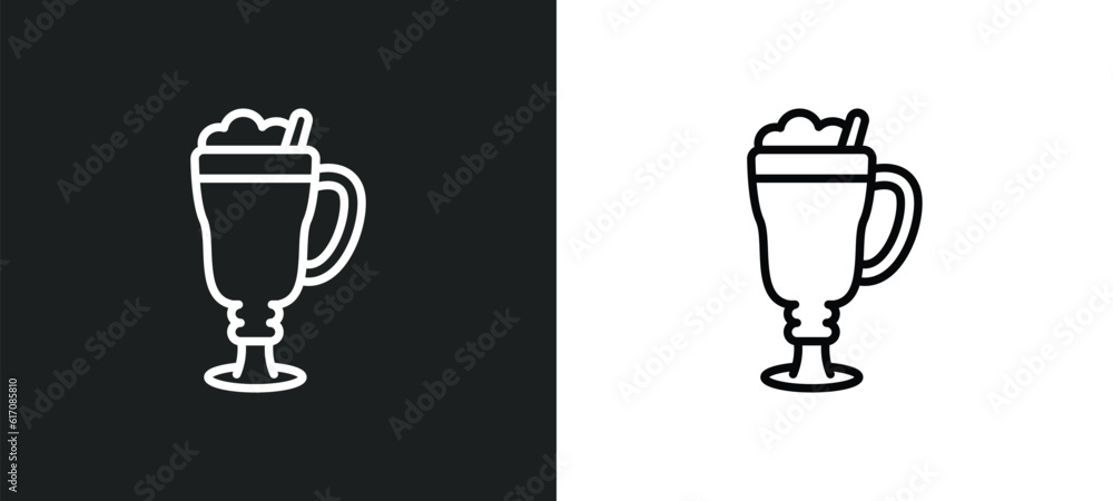 latte line icon in white and black colors. latte flat vector icon from latte collection for web, mobile apps and ui. latte line icon in white and black colors. latte flat vector icon from latte collection for web, mobile apps and ui.