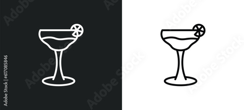 cosmopolitan line icon in white and black colors. cosmopolitan flat vector icon from cosmopolitan collection for web, mobile apps and ui.
