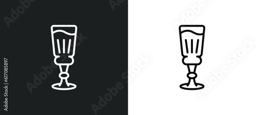 absinthe line icon in white and black colors. absinthe flat vector icon from absinthe collection for web  mobile apps and ui.