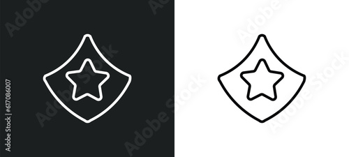 prefect line icon in white and black colors. prefect flat vector icon from prefect collection for web, mobile apps and ui. photo
