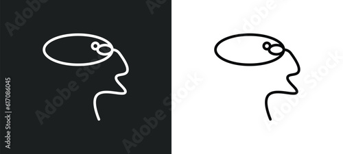 lasso line icon in white and black colors. lasso flat vector icon from lasso collection for web, mobile apps and ui.