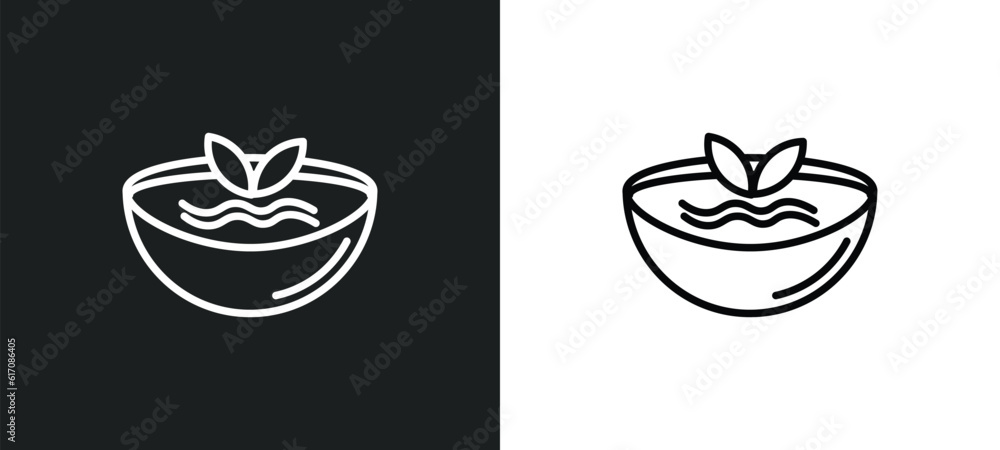 gazpacho line icon in white and black colors. gazpacho flat vector icon from gazpacho collection for web, mobile apps and ui. gazpacho line icon in white and black colors. gazpacho flat vector icon from gazpacho collection for web, mobile apps and ui.