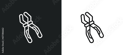 inc line icon in white and black colors. inc flat vector icon from inc collection for web, mobile apps and ui.