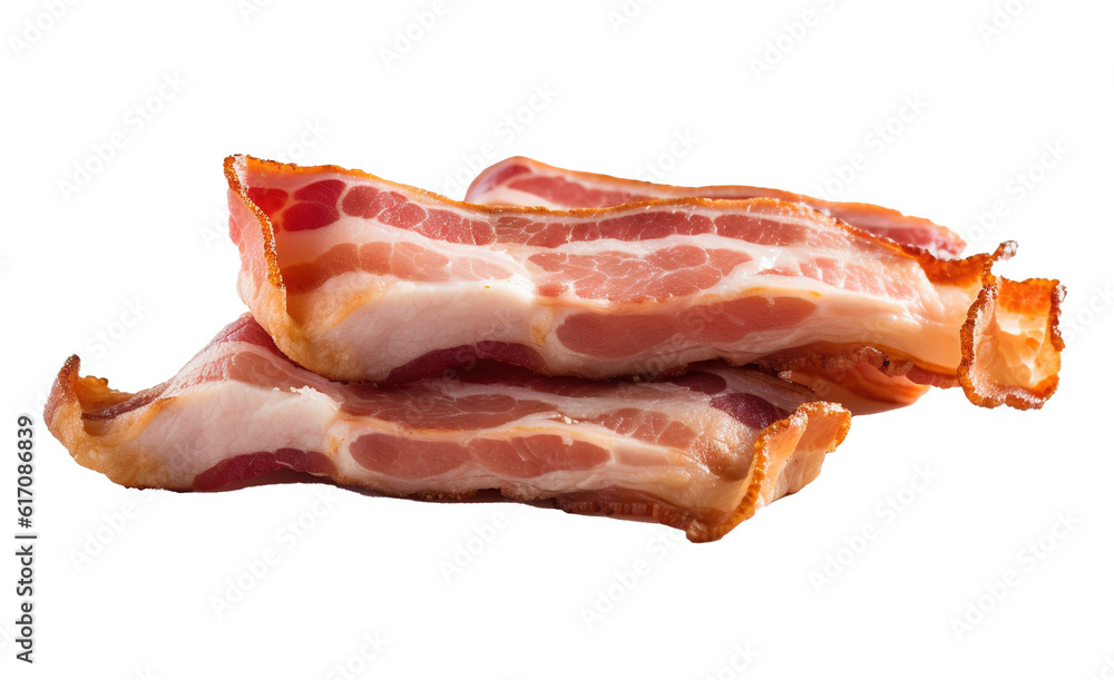 Pile of Fresh Beef Bacon, Seamless and Thick, on Transparent Background for Meaty Delights Pile of Fresh Beef Bacon, Seamless and Thick, on Transparent Background for Meaty Delights