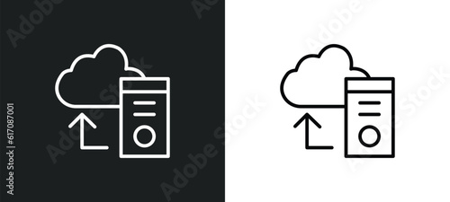 pc storage line icon in white and black colors. pc storage flat vector icon from pc storage collection for web, mobile apps and ui.