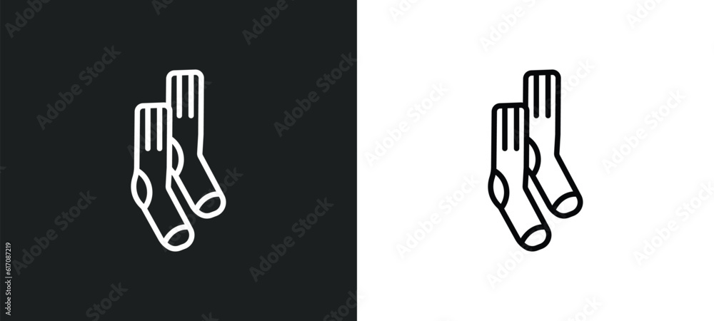 men socks line icon in white and black colors. men socks flat vector icon from men socks collection for web, mobile apps and ui. men socks line icon in white and black colors. men socks flat vector icon from men socks collection for web, mobile apps and ui.