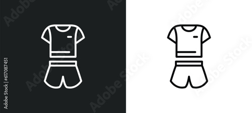 pijama line icon in white and black colors. pijama flat vector icon from pijama collection for web, mobile apps and ui.