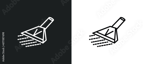 carpet cleaning line icon in white and black colors. carpet cleaning flat vector icon from carpet cleaning collection for web, mobile apps and ui.