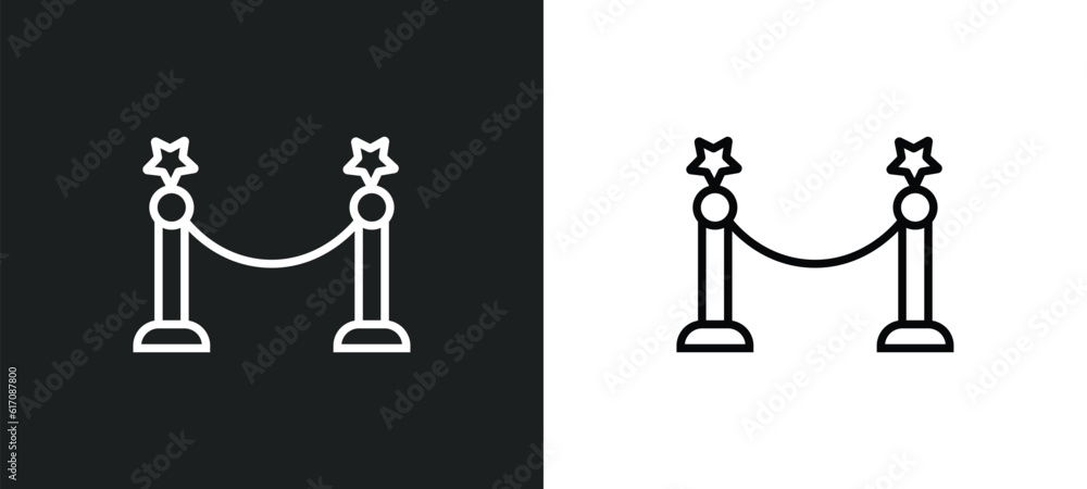 cinema borders line icon in white and black colors. cinema borders flat vector icon from cinema borders collection for web, mobile apps and ui. cinema borders line icon in white and black colors. cinema borders flat vector icon from cinema borders collection for web, mobile apps and ui.