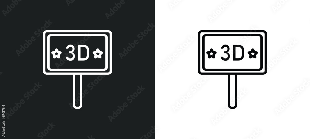 movie billboard line icon in white and black colors. movie billboard flat vector icon from movie billboard collection for web, mobile apps and ui. movie billboard line icon in white and black colors. movie billboard flat vector icon from movie billboard collection for web, mobile apps and ui.