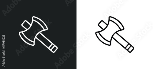 axes line icon in white and black colors. axes flat vector icon from axes collection for web, mobile apps and ui.
