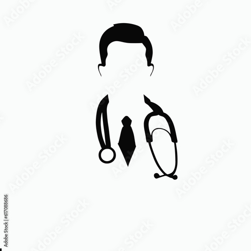 Professional Vector Silhouette of a Doctor
