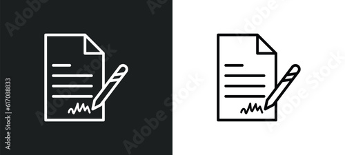 line icon in white and black colors. flat vector icon from collection for web, mobile apps and