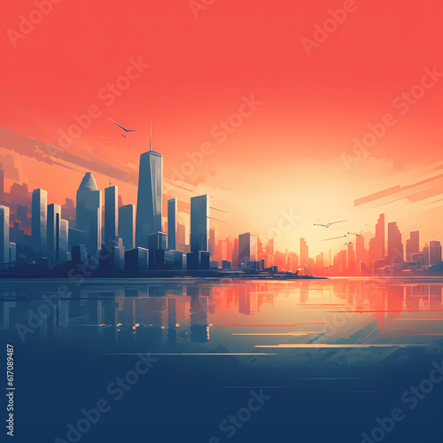 city view background