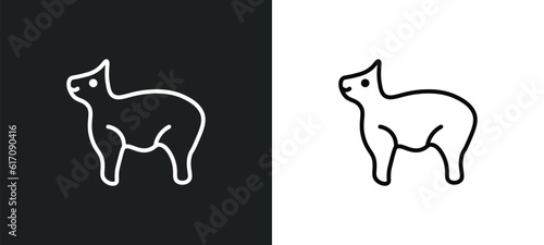 musk line icon in white and black colors. musk flat vector icon from musk collection for web, mobile apps and ui.