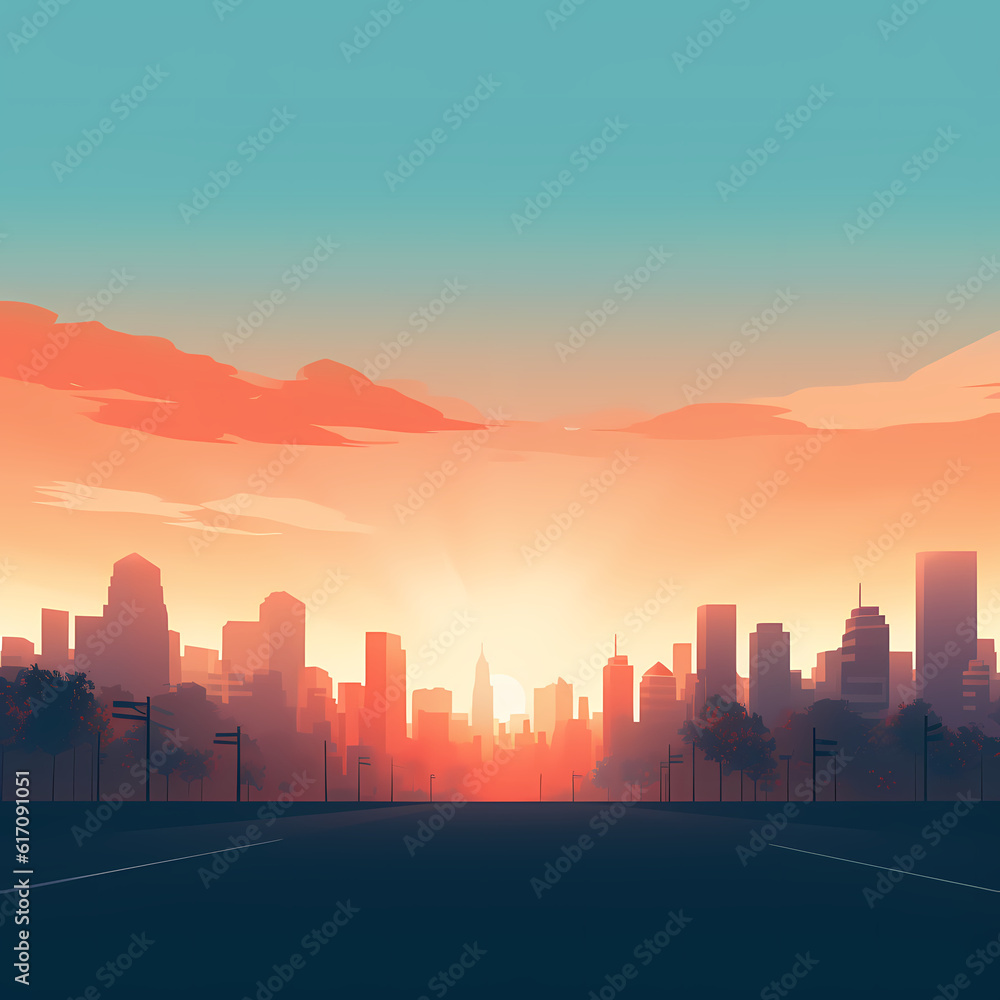 city view background