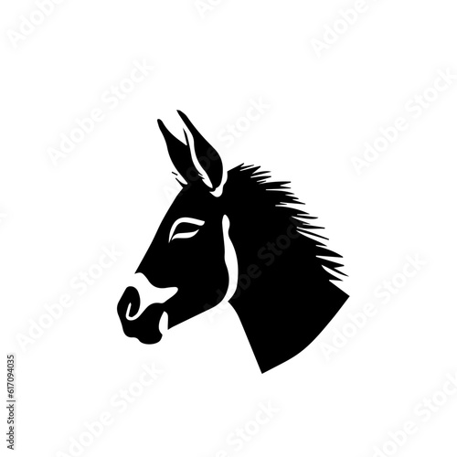 Donkey silhouette illustration, logo icon © DLC Studio