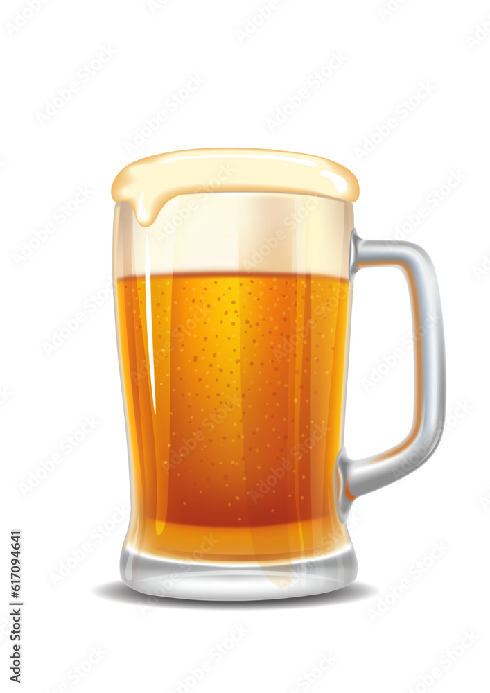 Refreshing Lager Beer in a Frothy Mug - Transparent Background Refreshing Lager Beer in a Frothy Mug - Transparent Background