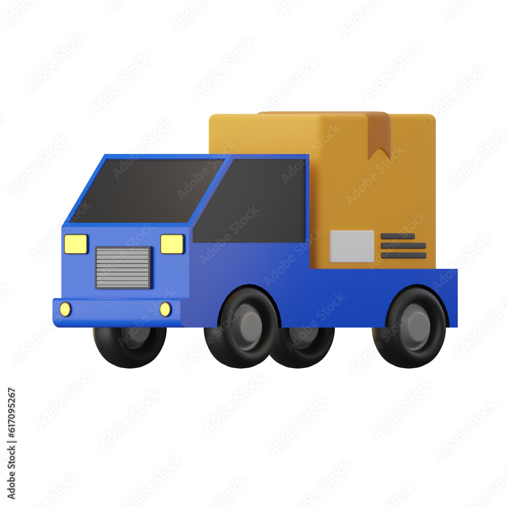 Truck Logistic Logistic 3D Illustrations Truck Logistic Logistic 3D Illustrations