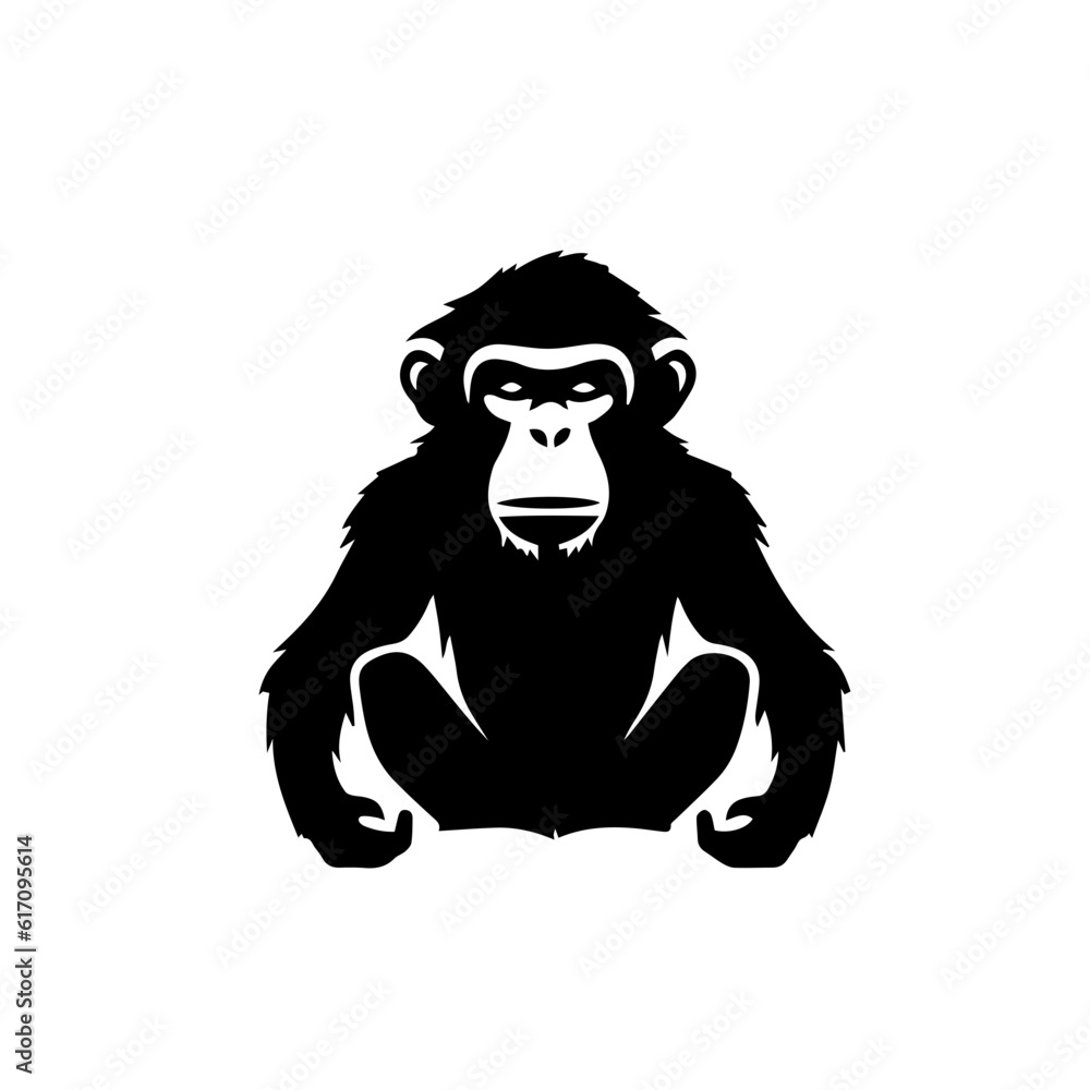 Obraz premium monkey silhouette illustration 