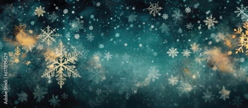 abstract background with snowflakes - christmas and winter concept, blue colors