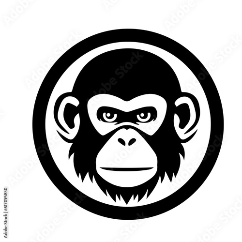 Fotobehang monkey silhouette illustration