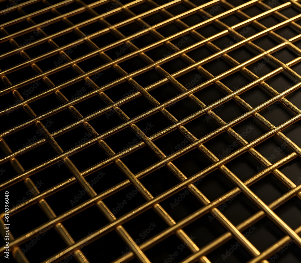 Gitter in Gold (KI-/AI-generiert) Gitter in Gold (KI-/AI-generiert)